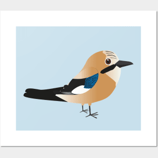 Cute Eurasian jay Posters and Art